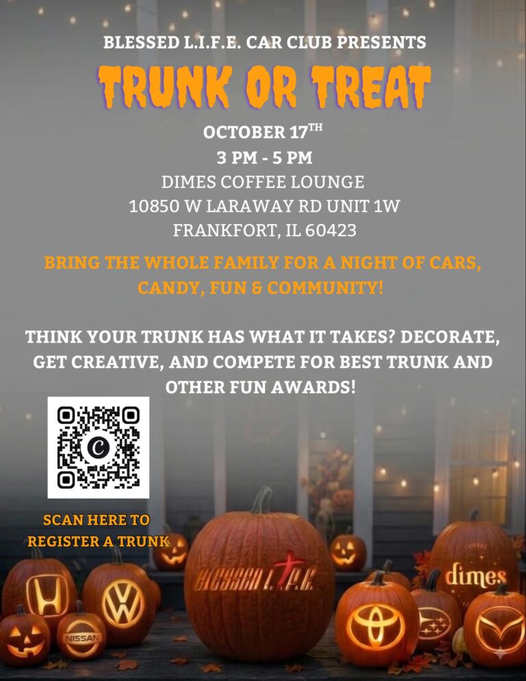 Flyer for Blessed L.I.F.E. Car Club Trunk or Treat
