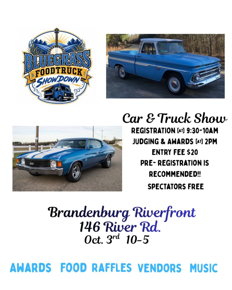 Flyer for Bluegrass Foodtruck Showdown Car & Truck Show
