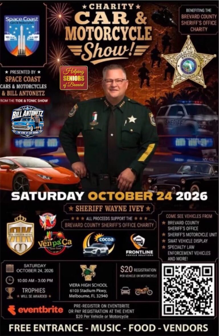 Flyer for Brevard County Sheriff’s Charity Car & Motorcycle Show