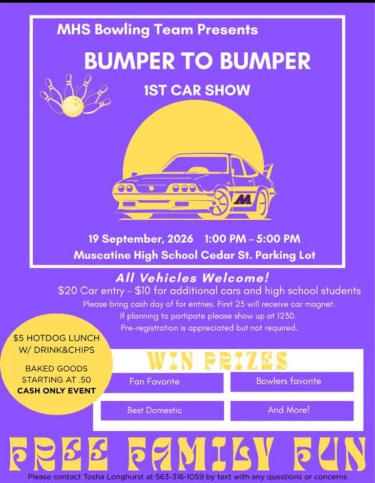 Flyer for Bumper to Bumper 1st Car Show