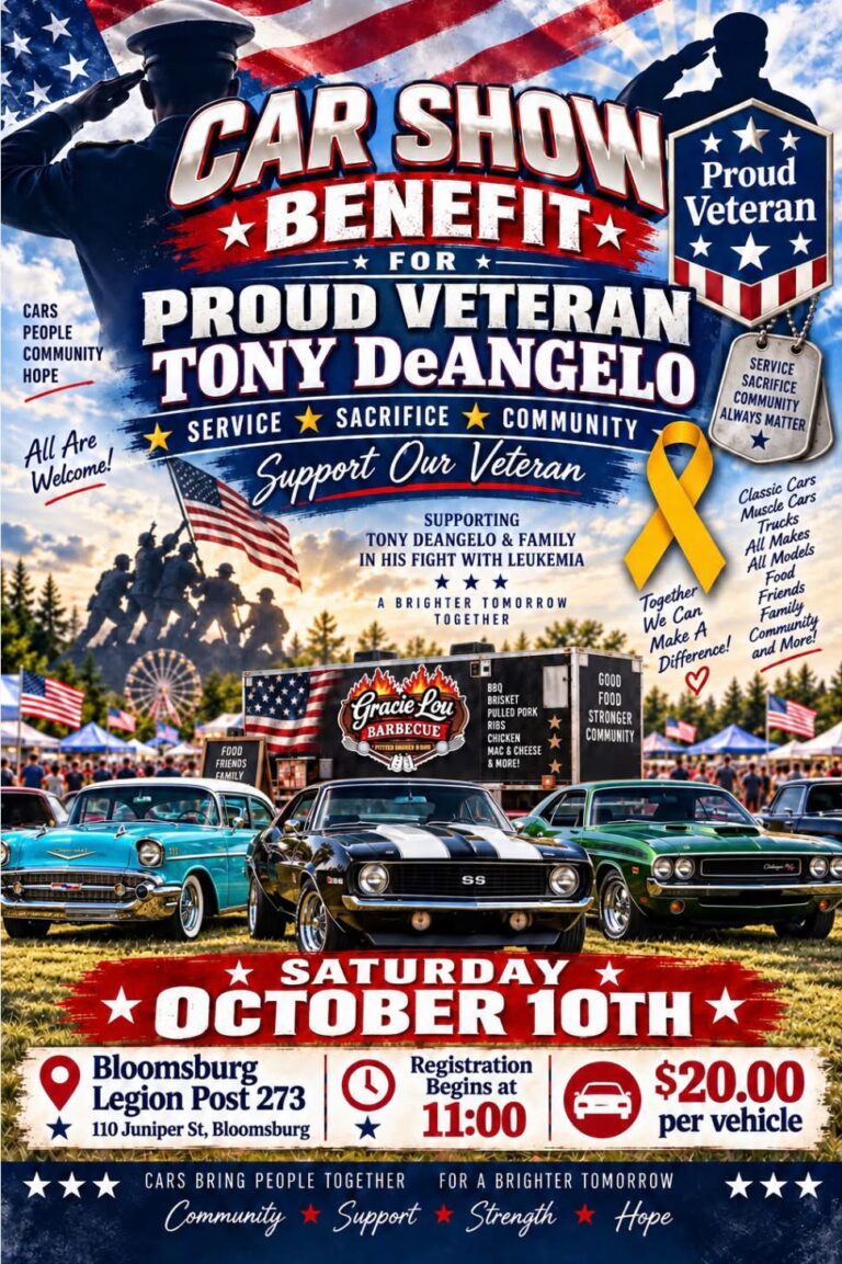Flyer for Car Show Benefit for Tony DeAngelo