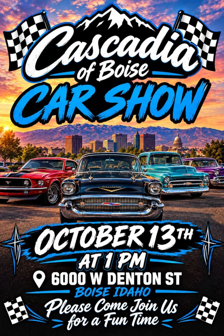 Flyer for Cascadia of Boise Car Show
