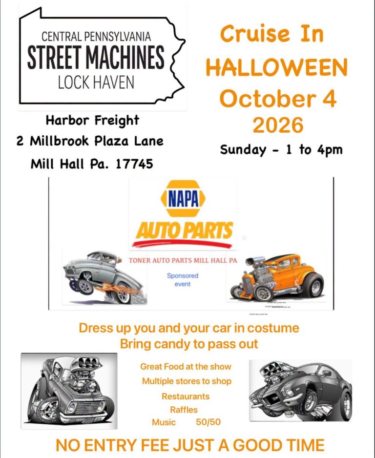 Flyer for Central Pennsylvania Street Machines Halloween Cruise-In