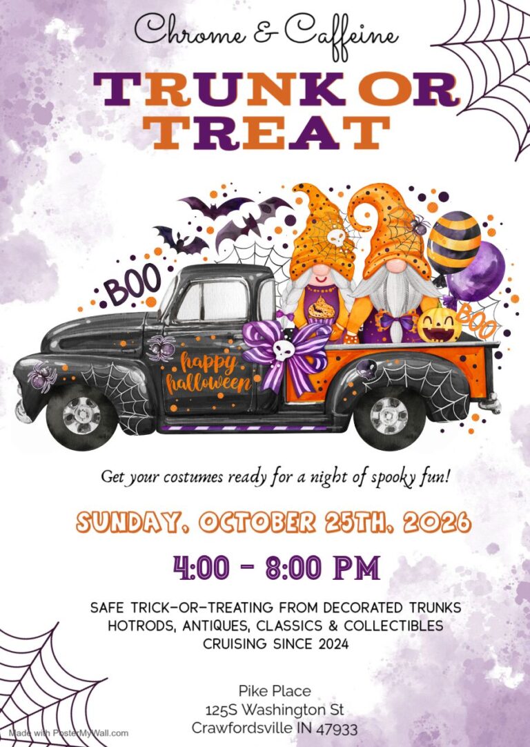 Flyer for Chrome & Caffeine Trunk or Treat