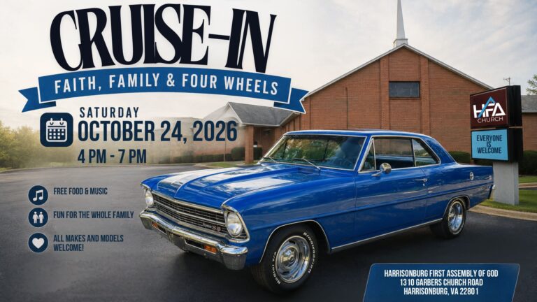 Flyer for Cruise-In Faith, Family & Four Wheels