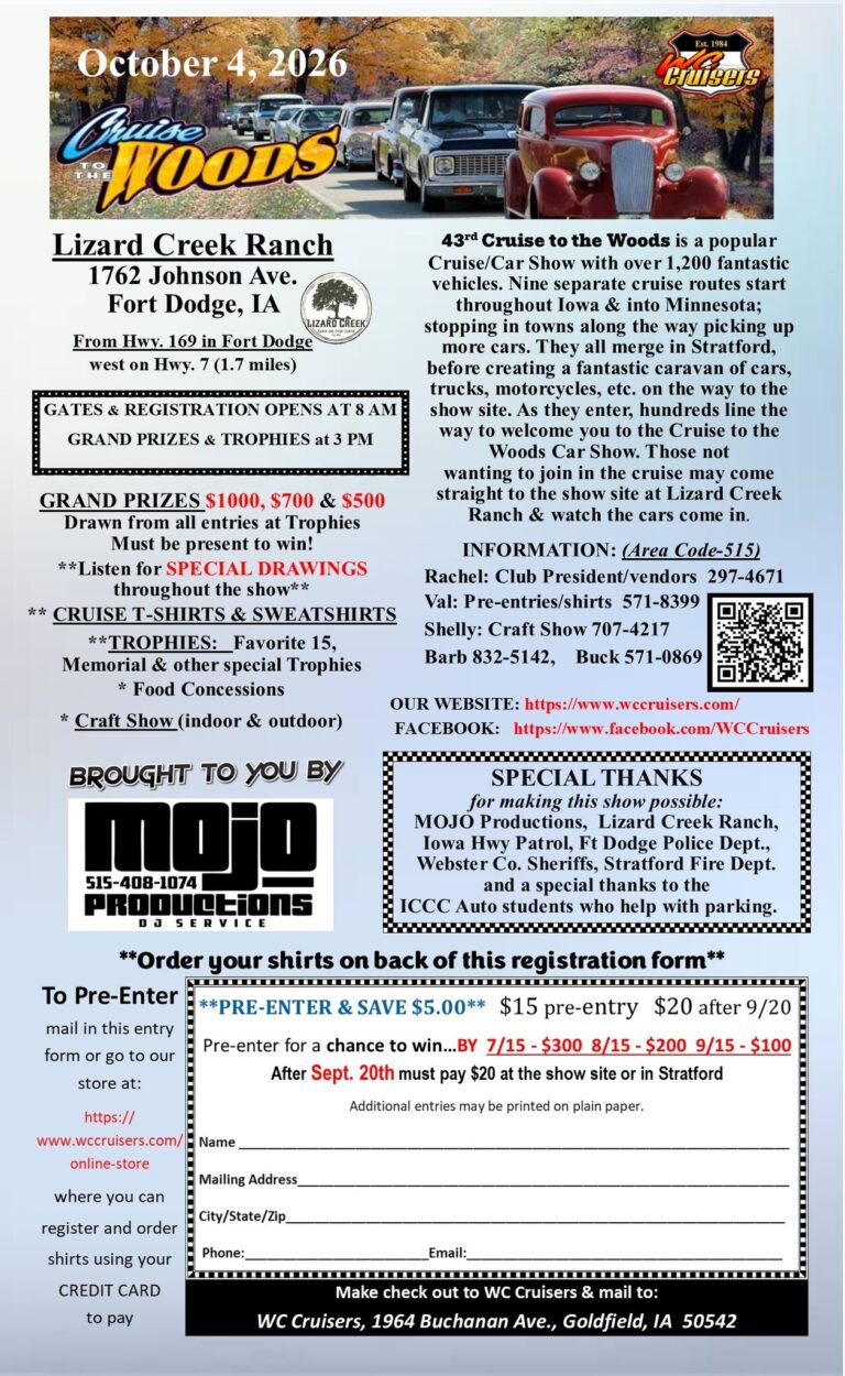 Flyer for Cruise to the Woods