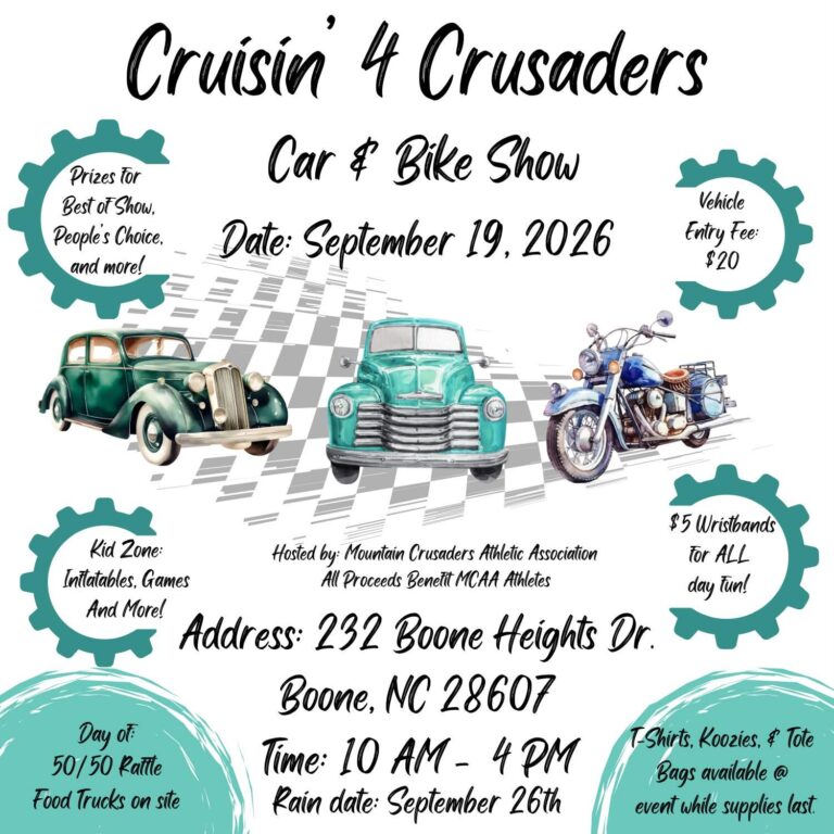 Flyer for Cruisin’ 4 Crusaders 3rd Annual Car & Bike Show