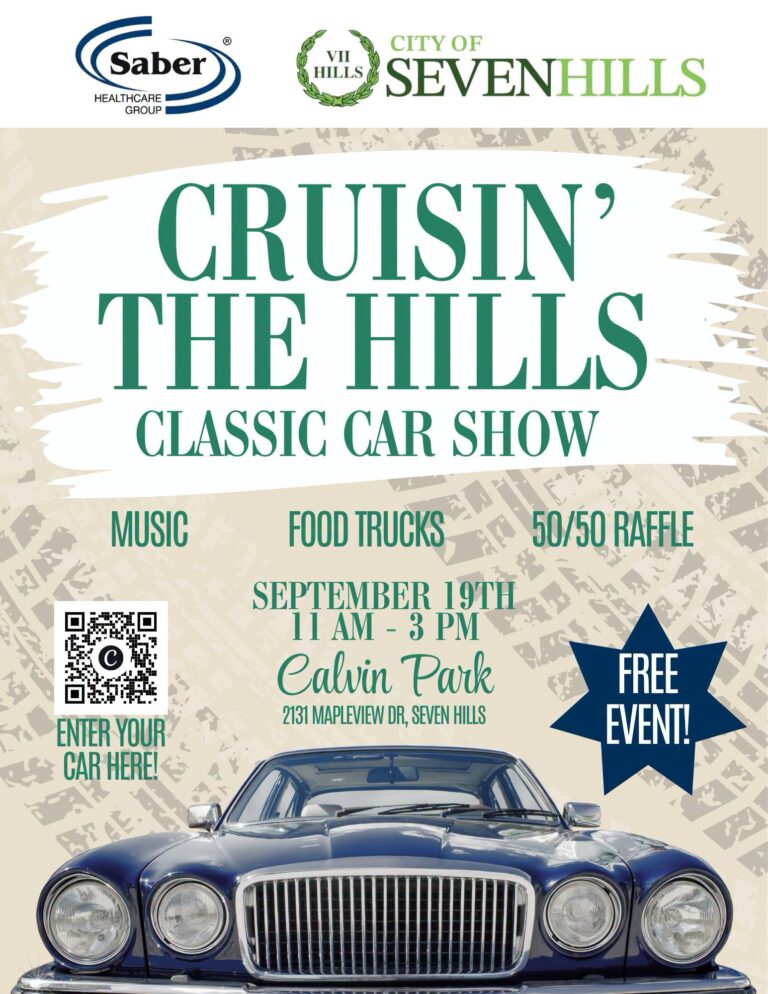 Flyer for Cruisin’ The Hills Classic Car Show
