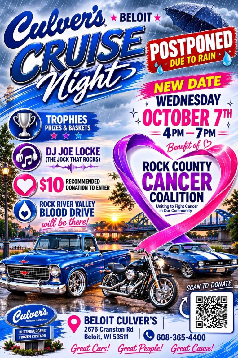 Flyer for Culver’s Cruise Night Beloit
