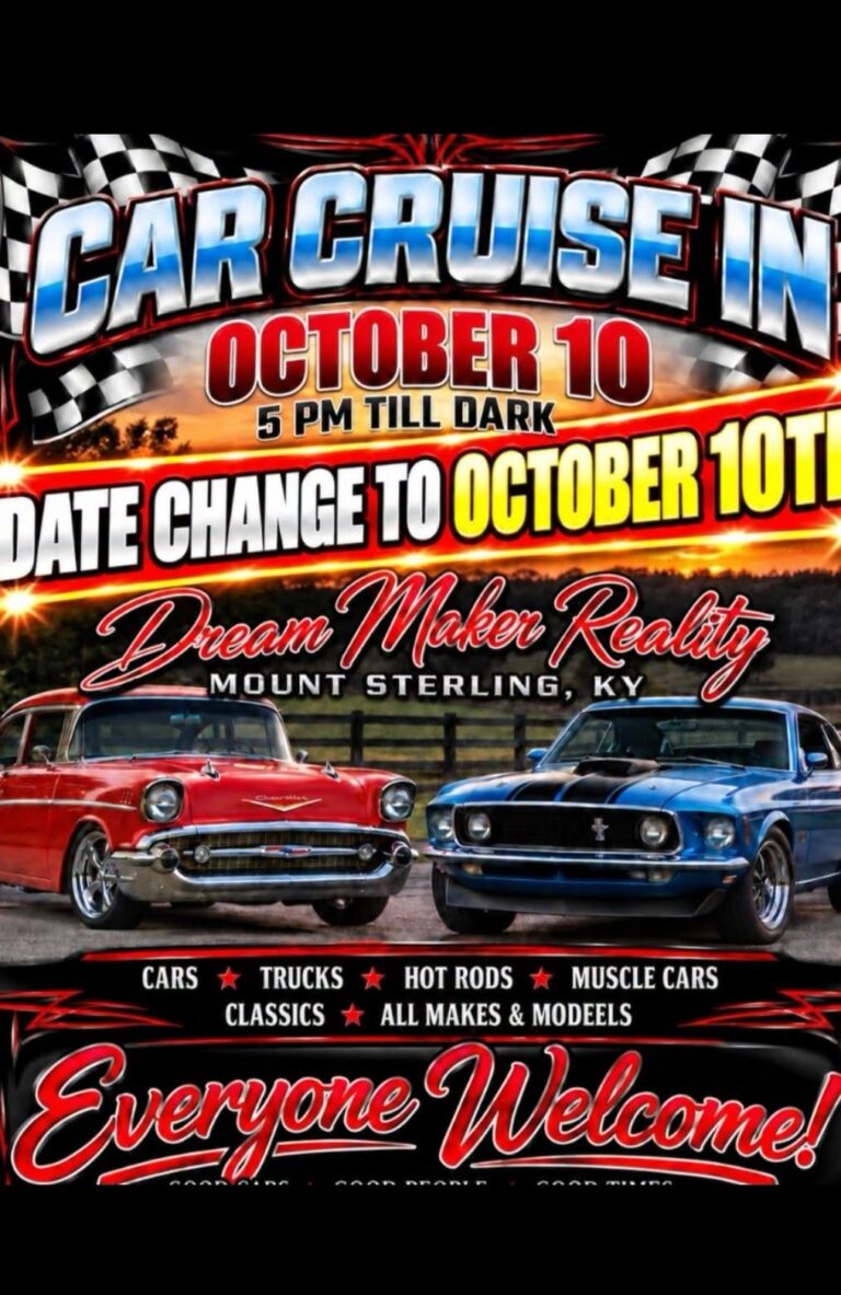 Flyer for Dream Maker Reality Car Cruise In