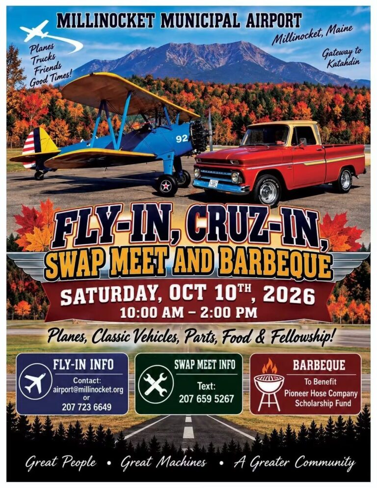 Flyer for Fly-In, Cruz-In, Swap Meet and Barbeque