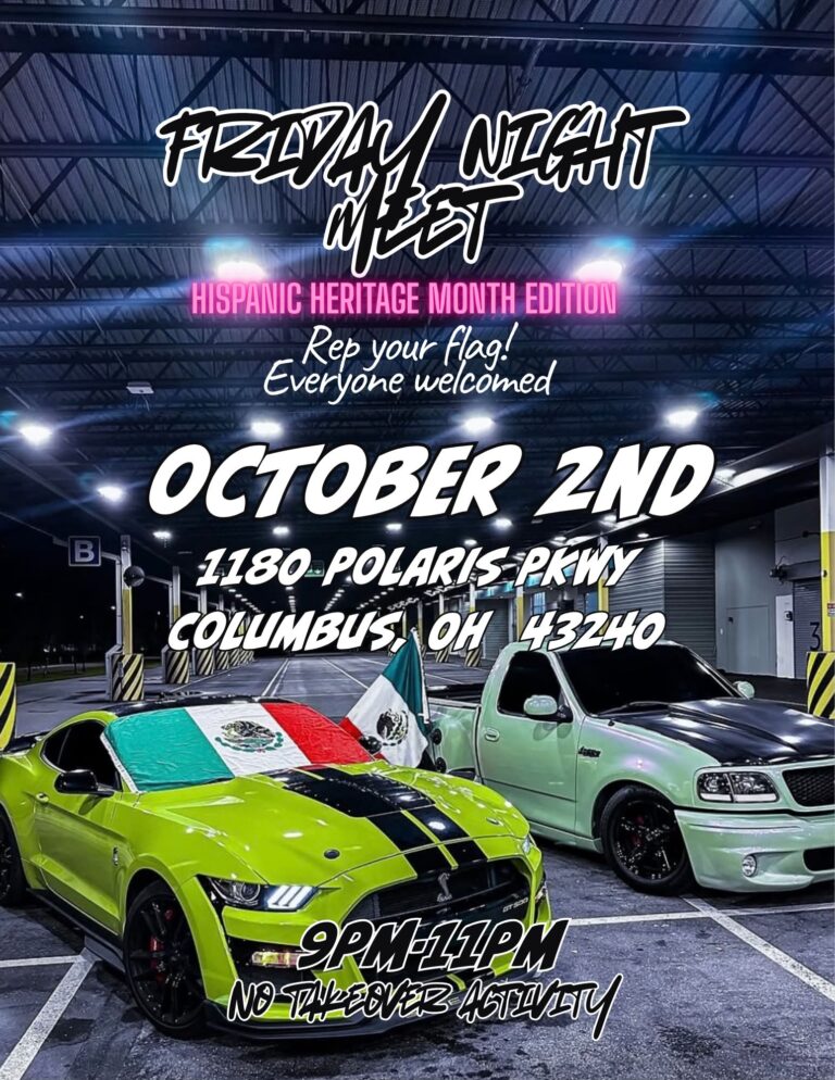 Flyer for Friday Night Meet: Hispanic Heritage Month Edition