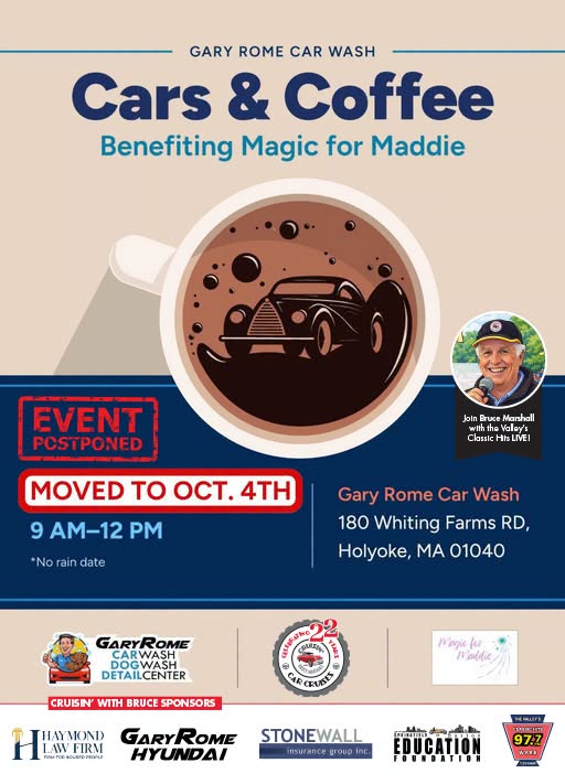 Flyer for Gary Rome Car Wash Cars & Coffee