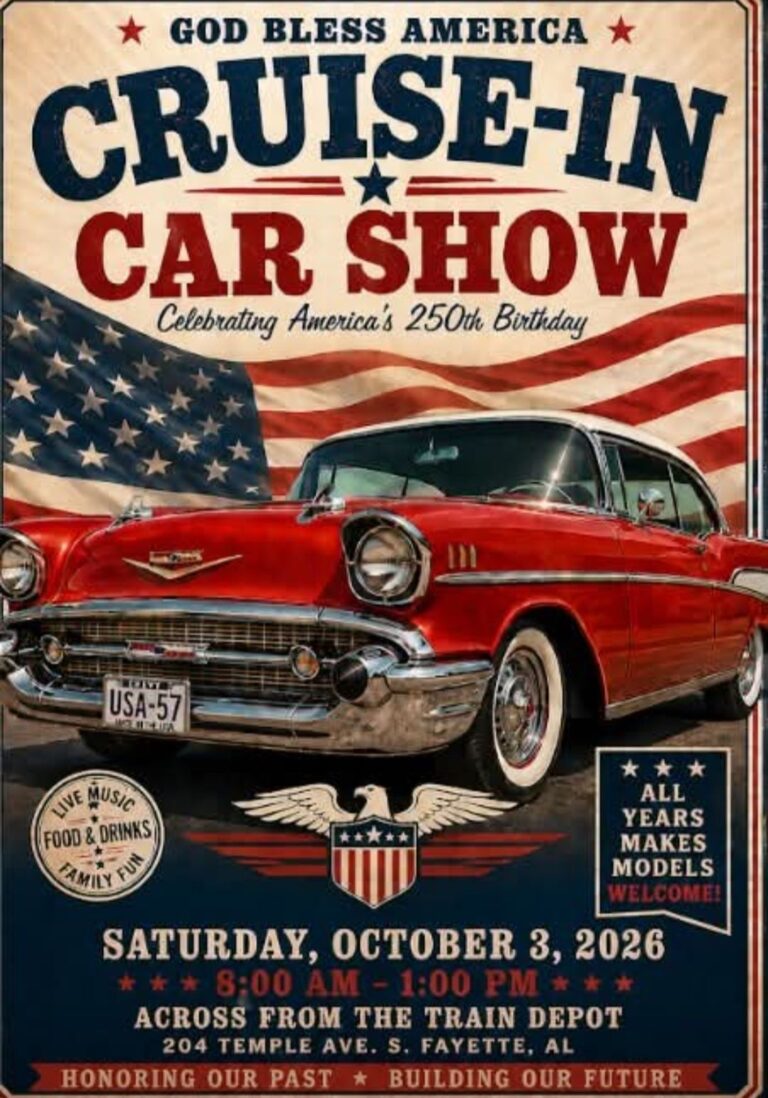 Flyer for God Bless America Cruise-In Car Show