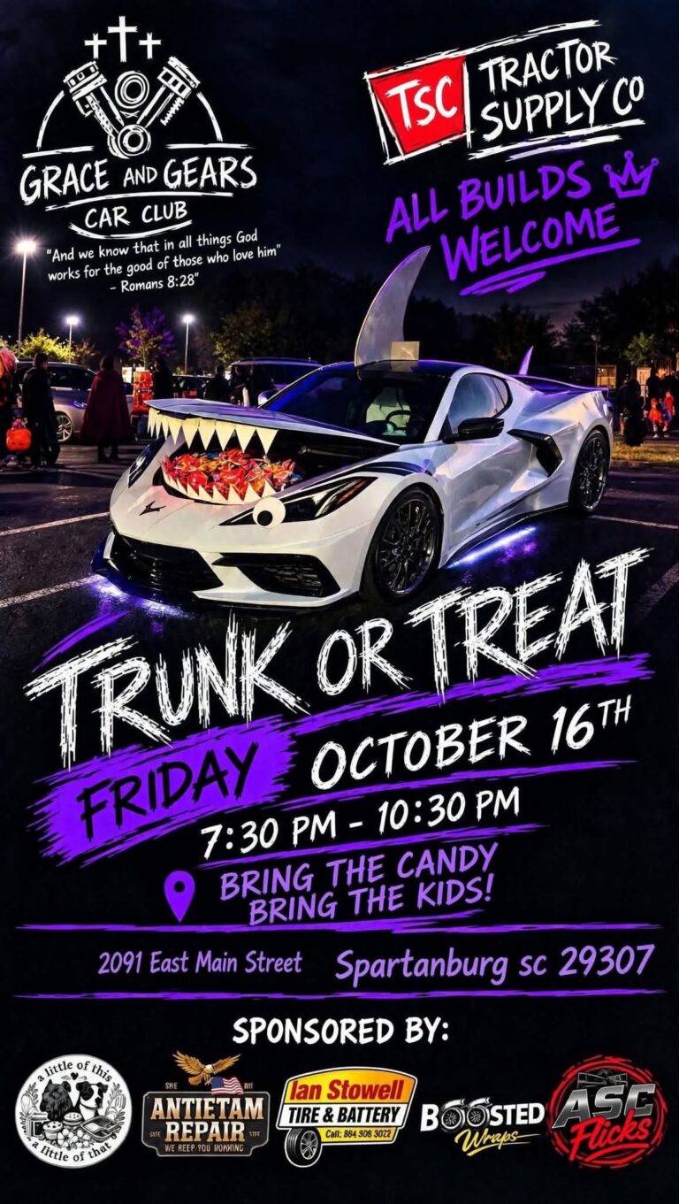 Flyer for Grace and Gears Trunk or Treat