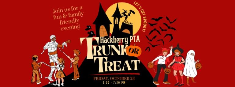 Flyer for Hackberry PTA Trunk or Treat
