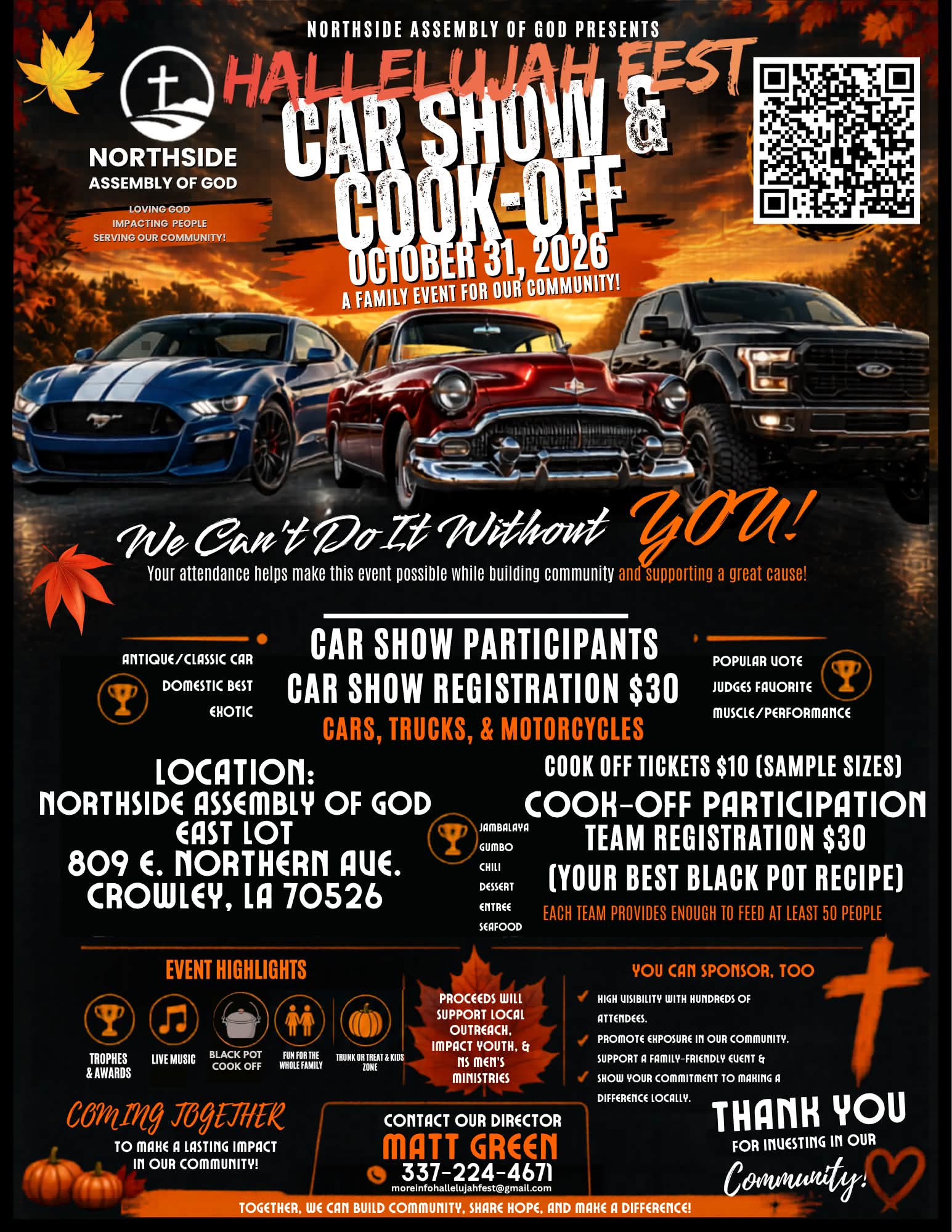 Hallelujah Fest Car Show & Cook-Off Graphic