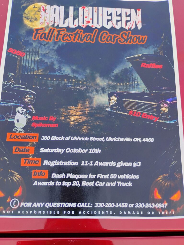 Flyer for Halloween Fall Festival Car Show