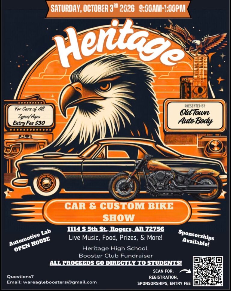 Flyer for Heritage Car & Custom Bike Show
