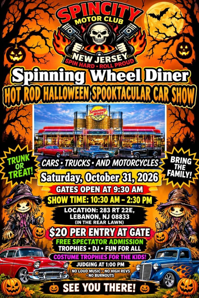 Flyer for Hot Rod Halloween Spooktacular Car Show