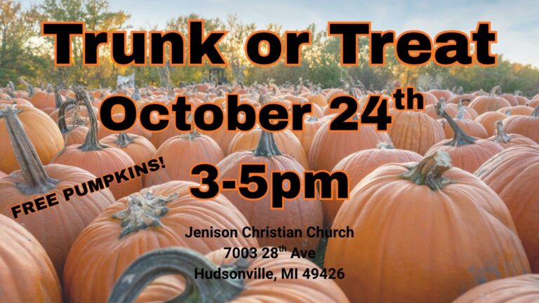 Flyer for Jenison Christian Church Trunk or Treat