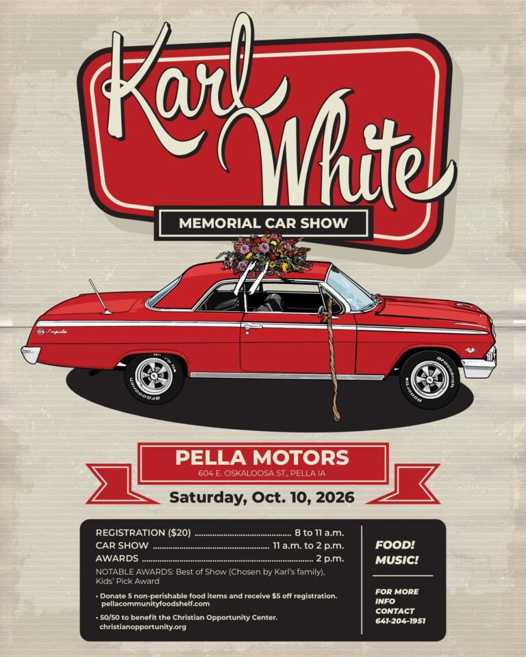 Flyer for Karl White Memorial Car Show