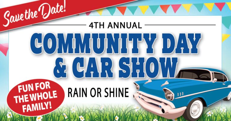 Flyer for 4th Annual Community Day & Car Show at Keystone Villa, Douglassville