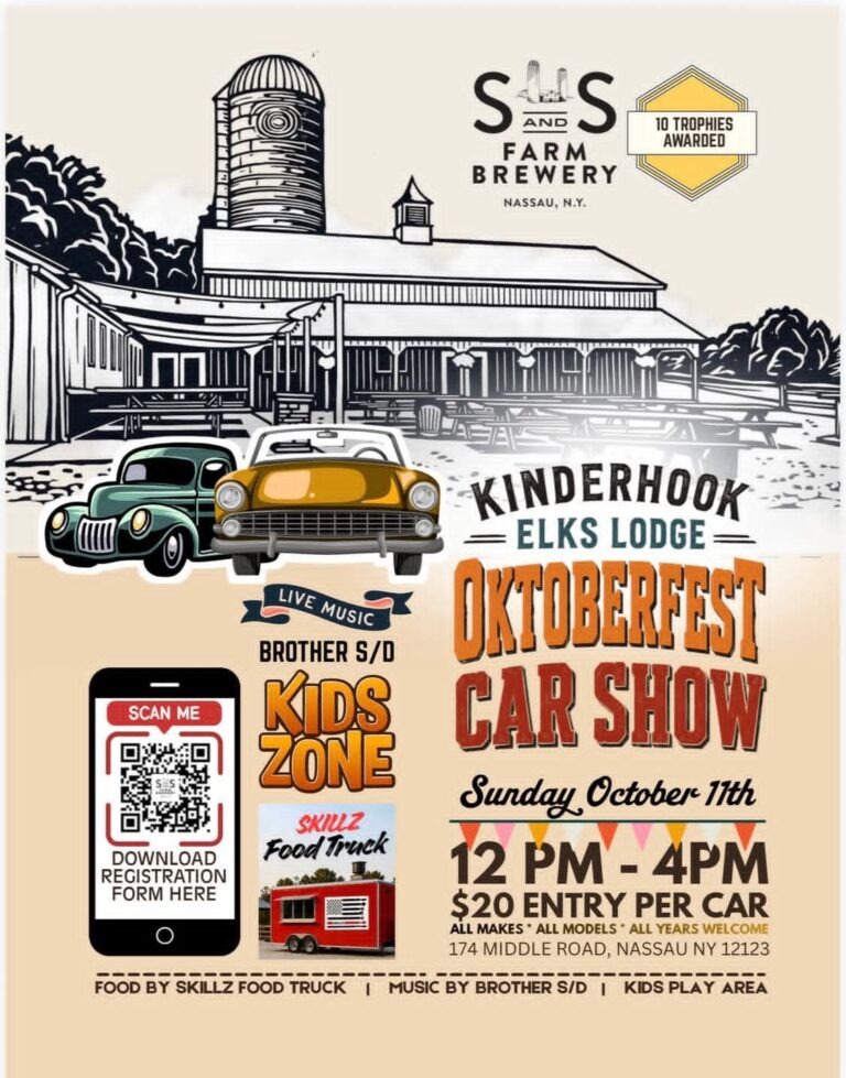 Flyer for Kinderhook Elks Lodge Oktoberfest Car Show
