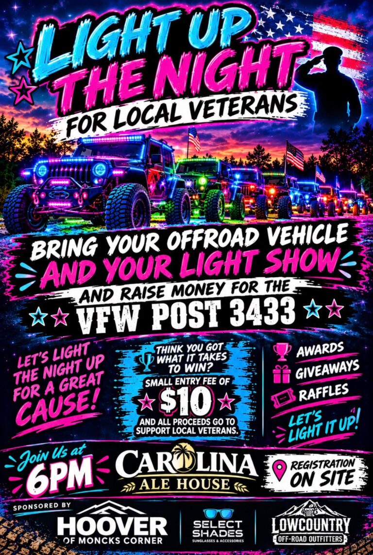 Flyer for Light Up the Night for Local Veterans