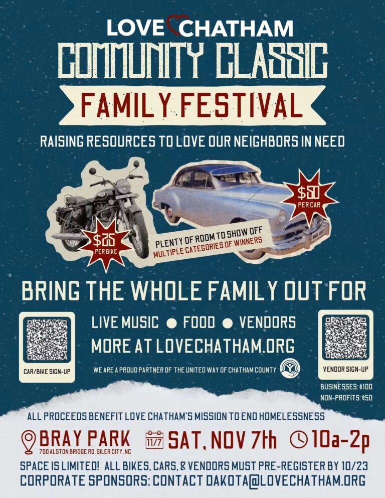 Flyer for Love Chatham Community Classic Family Festival