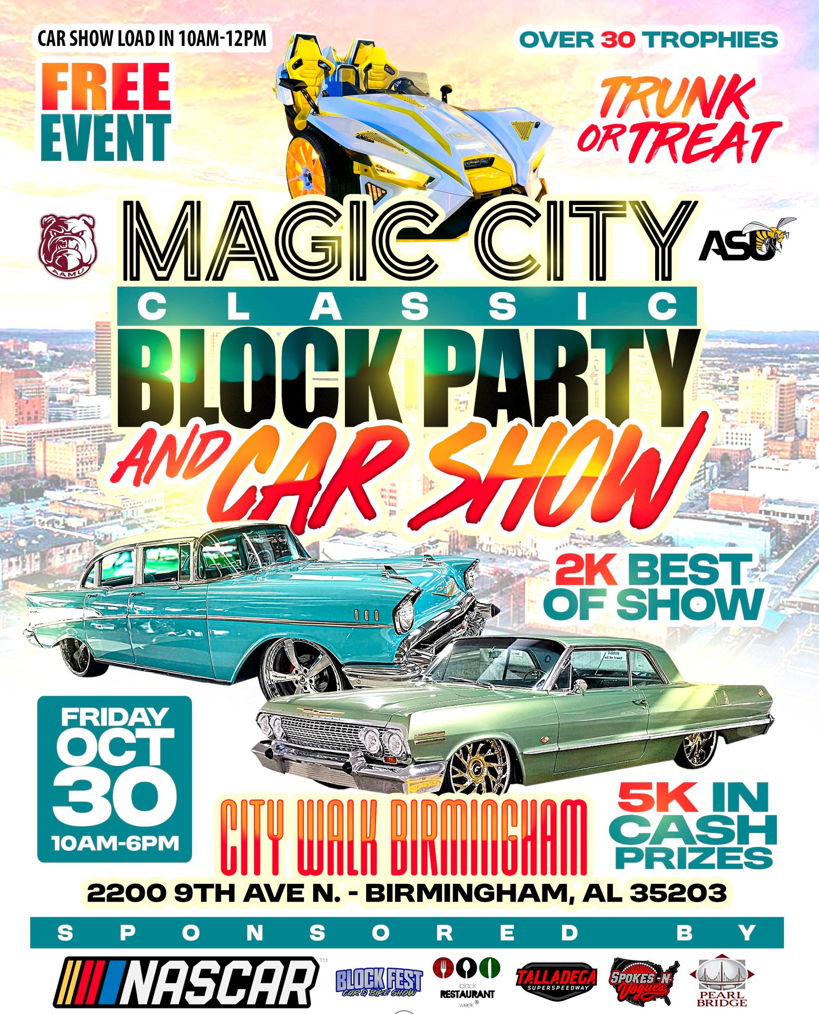 Magic City Classic Block Party and Car Show Graphic