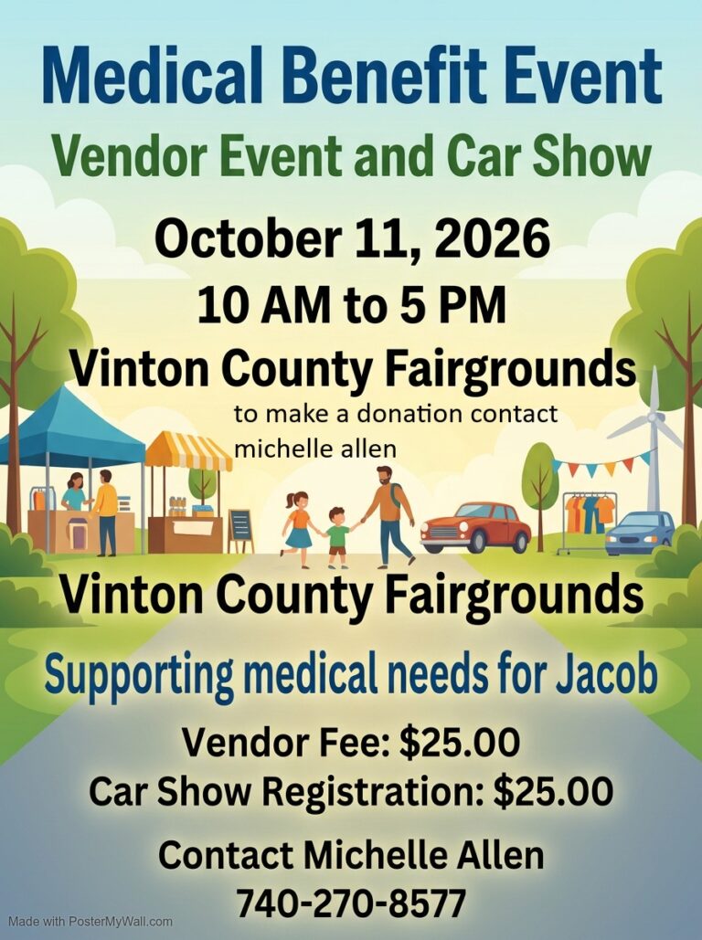 Flyer for Medical Benefit for Jacob Car Show & Vendor Event