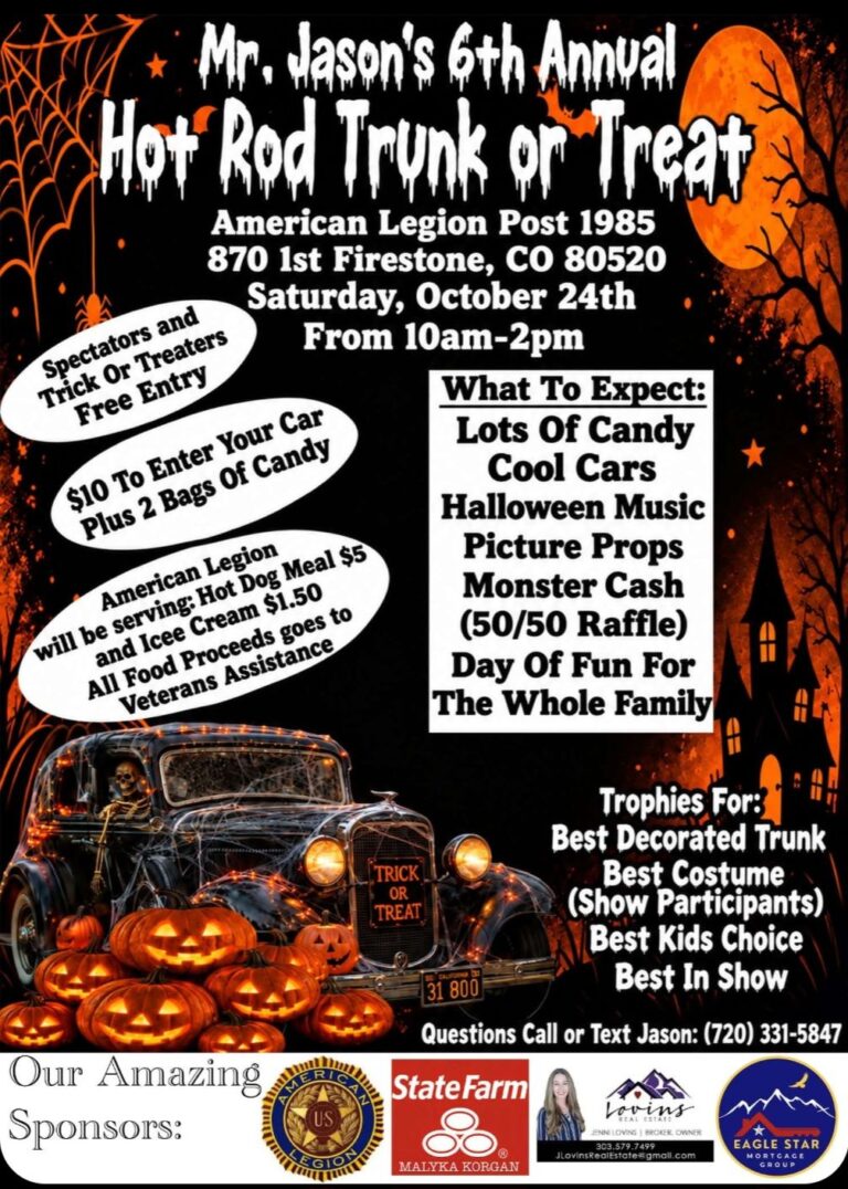 Flyer for Mr. Jason’s 6th Annual Hot Rod Trunk or Treat
