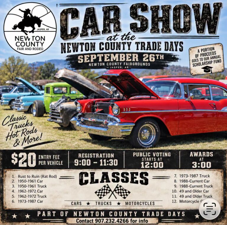 Flyer for Newton County Trade Days Car Show