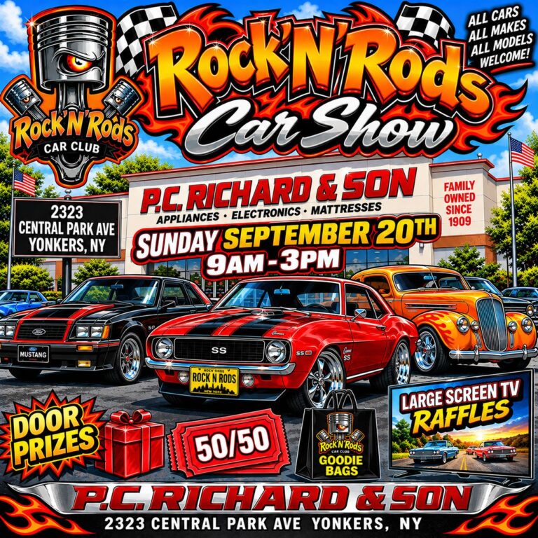 Flyer for Rock N’ Rods Car Show