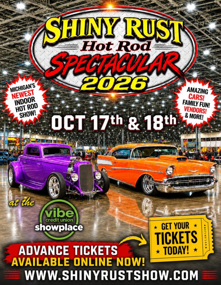 Flyer for Shiny Rust Hot Rod Spectacular 2026