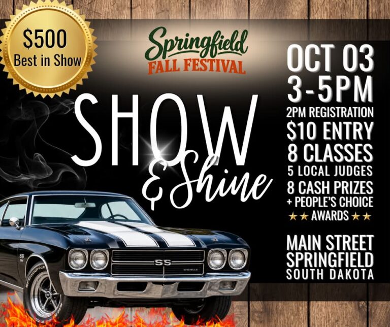 Flyer for Springfield Fall Festival Show & Shine