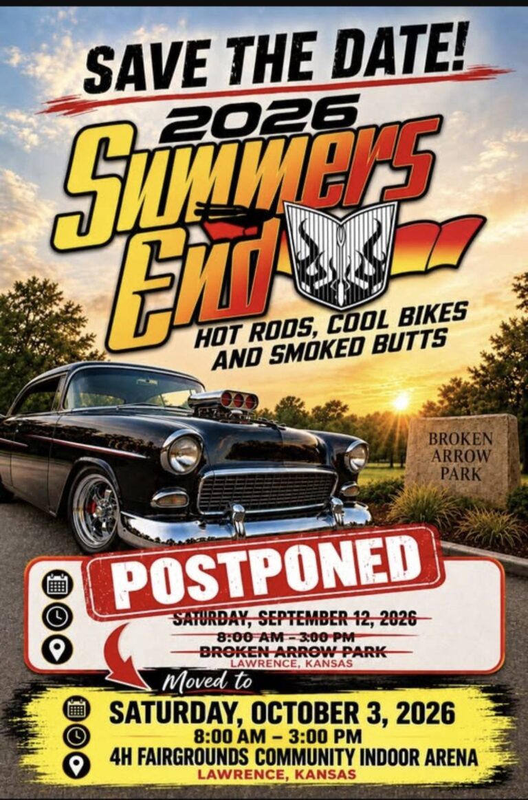 Flyer for Summers End: Hot Rods, Cool Bikes and Smoked Butts