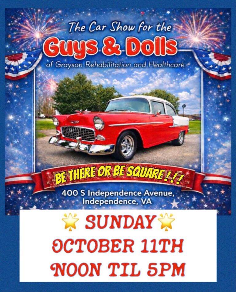 Flyer for The Annual Car Show for the Guys & Dolls