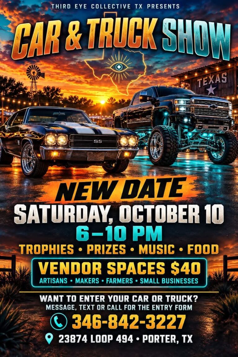 Flyer for Third Eye Collective TX Car & Truck Show