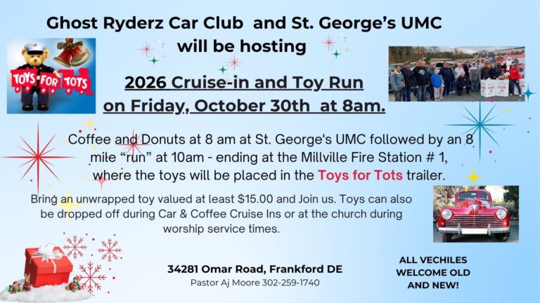 Flyer for Toys for Tots Cruise-In and Toy Run