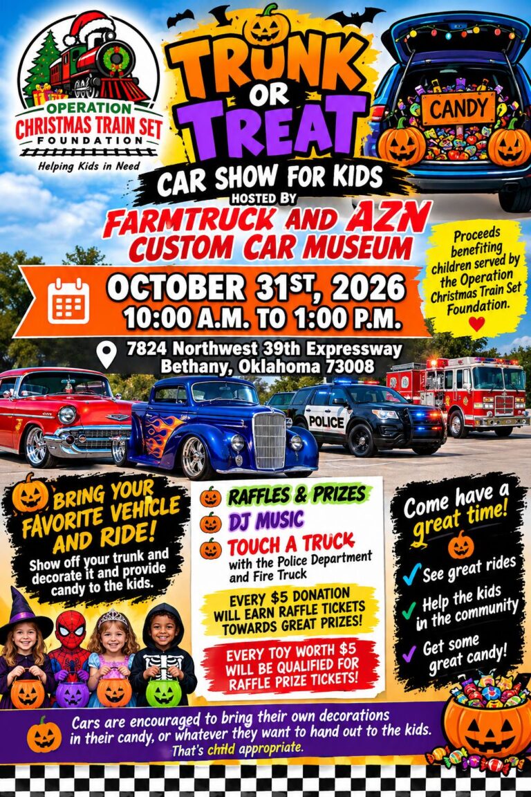 Flyer for Trunk or Treat Car Show for Kids