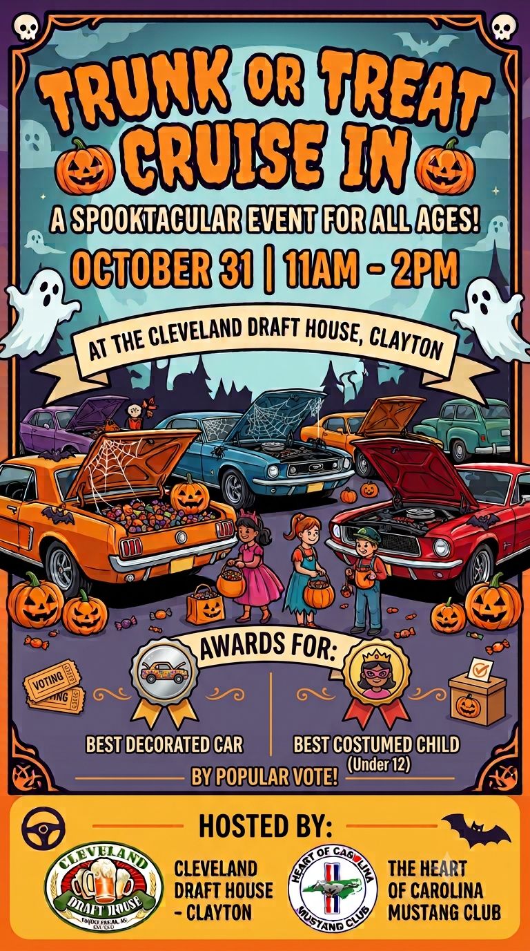 Flyer for Trunk or Treat Cruise In