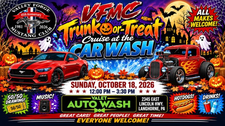 Flyer for VFMC Trunk-or-Treat Cruise at the Car Wash