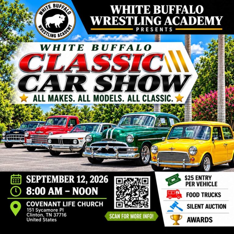 Flyer for White Buffalo Classic Car Show