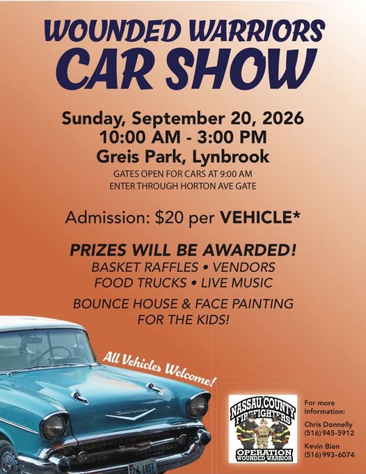 Flyer for Wounded Warriors Car Show