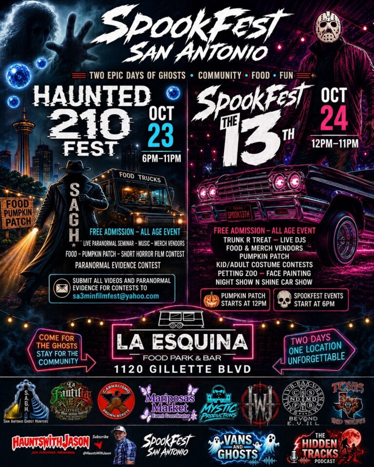 Flyer for 13th Annual SpookFest San Antonio