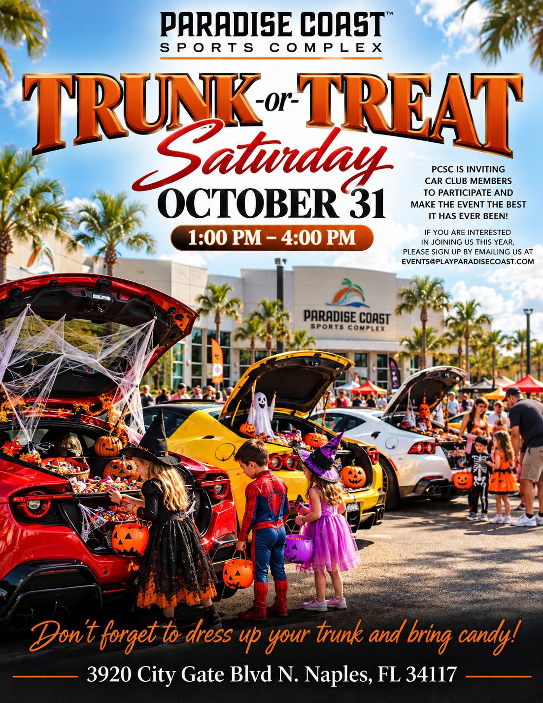Trunk-or-Treat at Paradise Coast Sports Complex Graphic