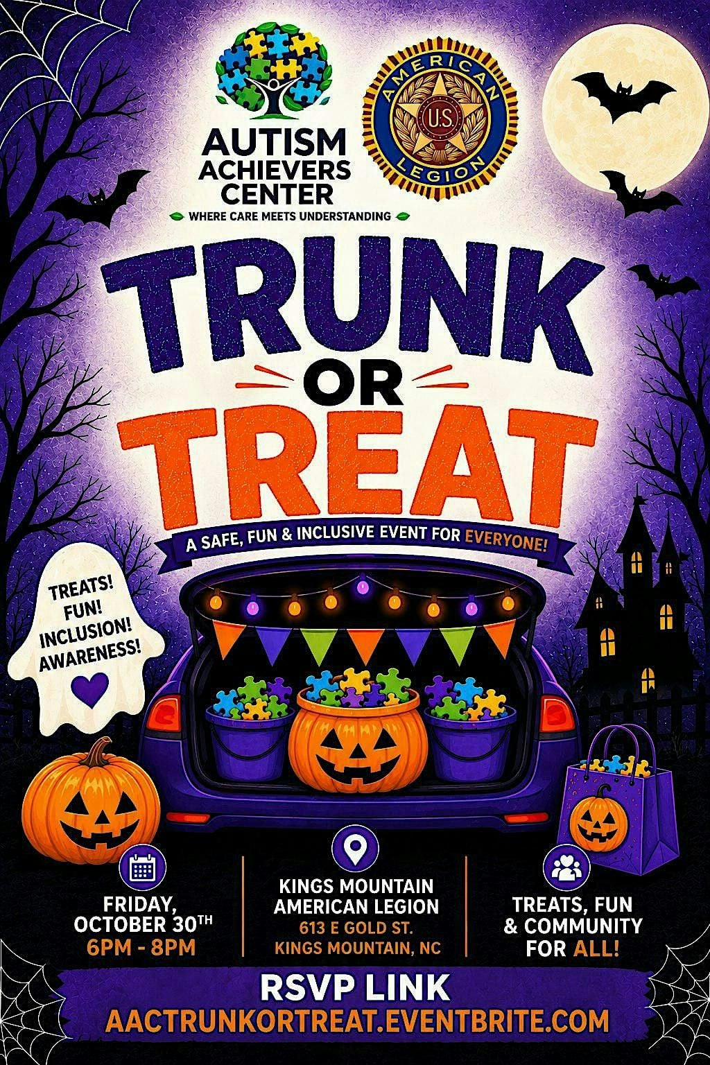 2nd Annual Autism Achievers Trunk or Treat Graphic