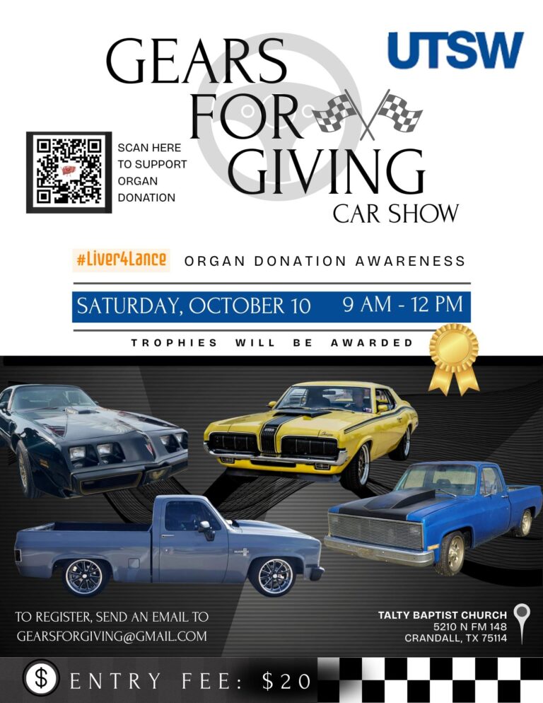 Flyer for 2nd Annual Gears for Giving Car Show